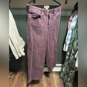 Democracy Purple Flare Wide Leg Jeans